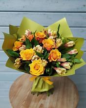 Букет цветов из:  Альстромерии и Розы в Душоново