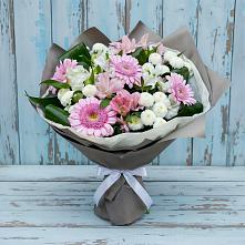 Букет цветов из:  Герберы, Альстромерии и Хризантемы в Душоново