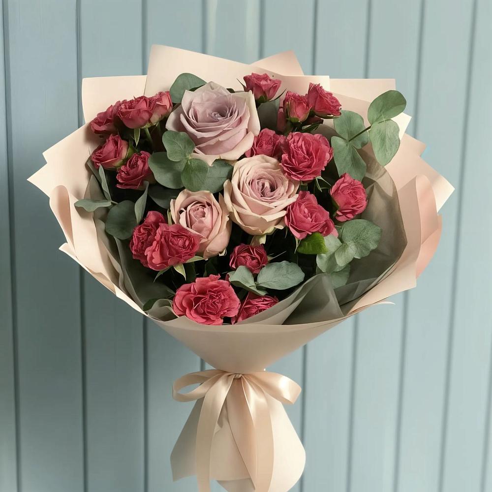 Букет цветов из: Гвоздики и Розы в Душоново
