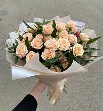 Букет Кремовые розы Латте в Душоново