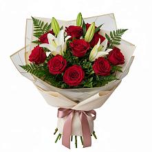 Букет цветов из:  Лилии и Розы в Душоново