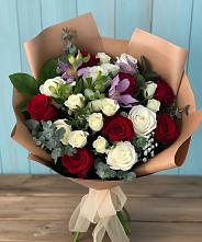 Букет цветов из:  Розы и Альстромерии в Душоново