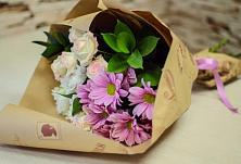 Букет цветов из:  Розы и Хризантемы #REPLACE_PRED# Душоново
