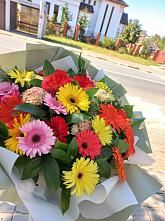 Букет цветов из:  Герберы #REPLACE_PRED# Душоново