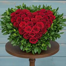 Цветочная композиция из Розы в виде сердца #REPLACE_PRED# Душоново