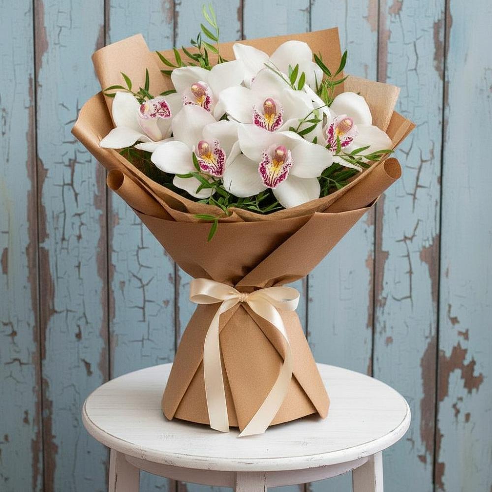 Букет цветов из: Орхидеи и Розы в Душоново
