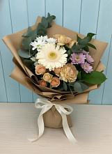 Букет цветов из:  Герберы и Хризантемы в Душоново