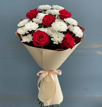 Букет цветов из:  Розы и Хризантемы в Душоново