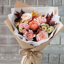 Букет цветов из:  Гвоздики, Хризантемы и Розы в Душоново