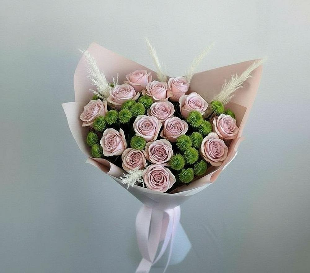 Букет цветов из: Розы и Хризантемы в Душоново