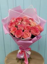 Букет 15 Розовых роз Равель в Душоново