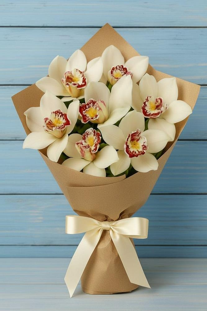 Букет цветов из: Орхидеи и Розы в Душоново