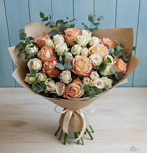 Букет цветов из:  Альстромерии и Розы в Душоново